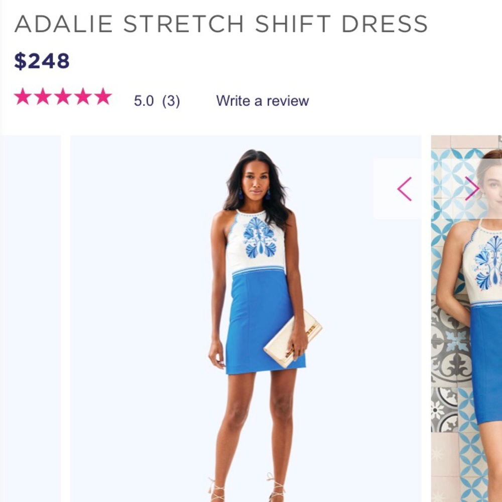 New Lily Pulitzer Adalie Stretch Shift Dress